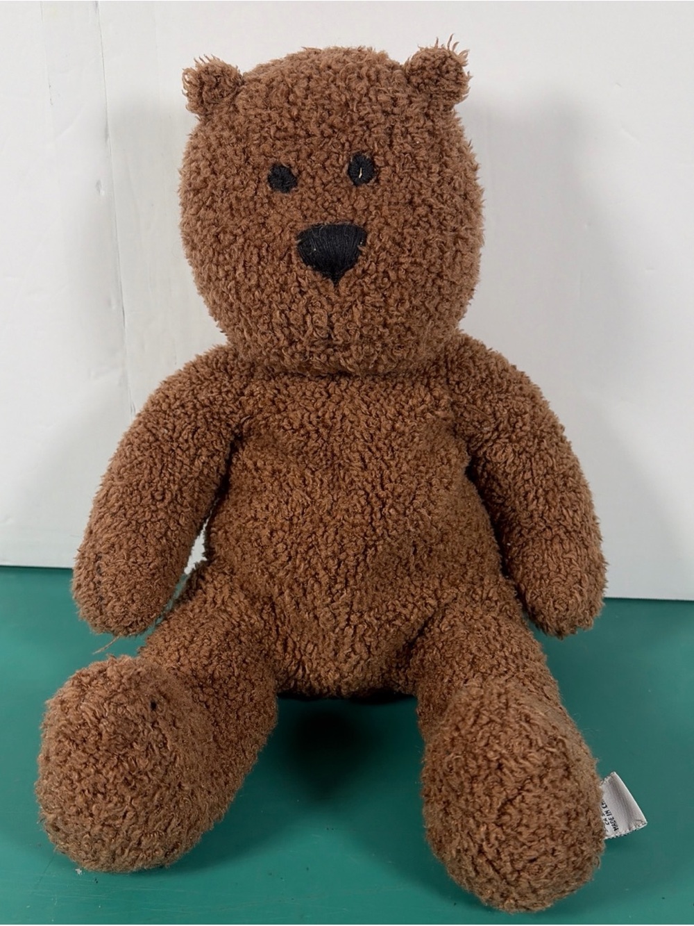 Vintage Baby Gap Teddy Bear Plush Brown Curly Brannan 14" Stuffed Animal Toy